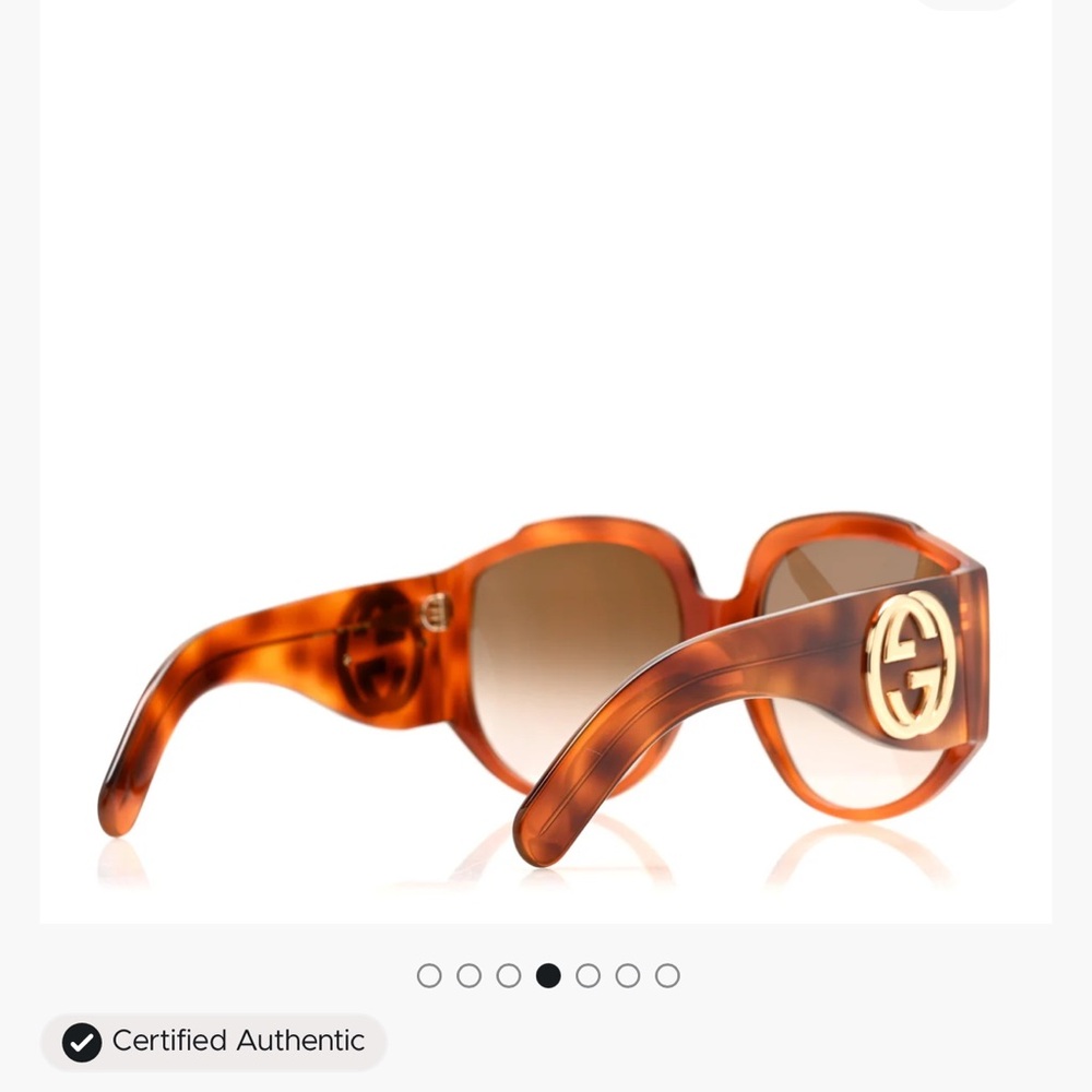 Acetate Oversized Interlocking GG0151S Sunglasses Tortoise Like New - Picture 13 of 16